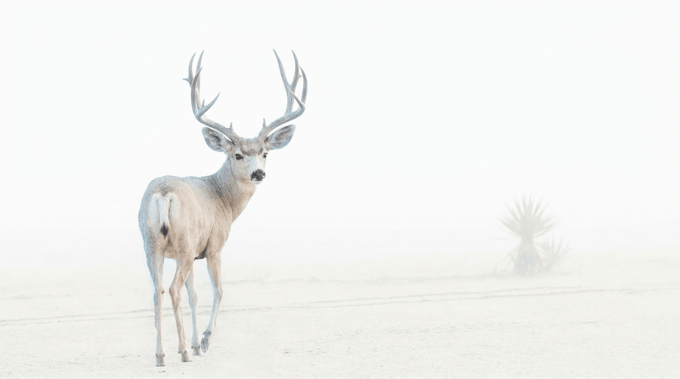 El venado voltea, invitando a seguirlo